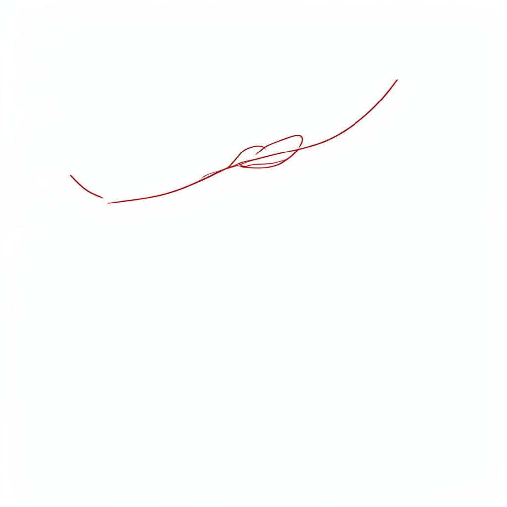 Simple line illustration of a document with HTML5 label, warm burgundy tones
